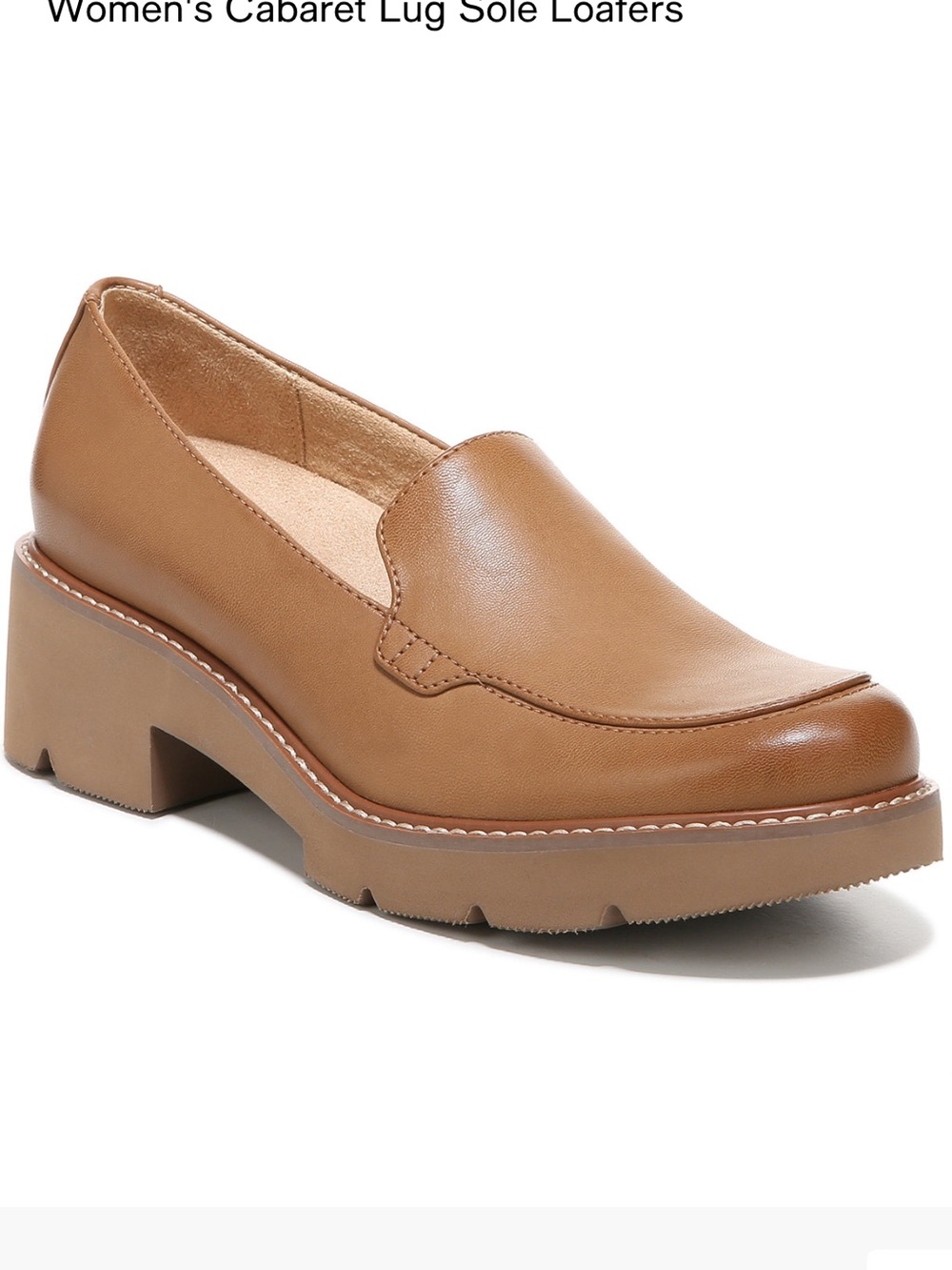 Naturalizer English Tea Brown Faux Leather Women's Loafers 10W